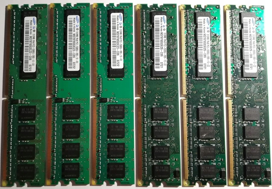 Pamięć DDR2 Samsung 3GB 6 x 512MB - okazja!