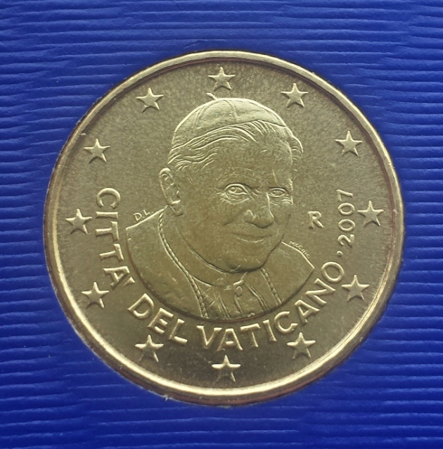 10 EURO - CENTÓW WATYKAN 2007- PAPIEŻ BENEDYKT XVI