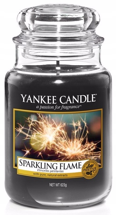 YANKEE CANDLE Duży słoik SPARKLING FLAME Płomień