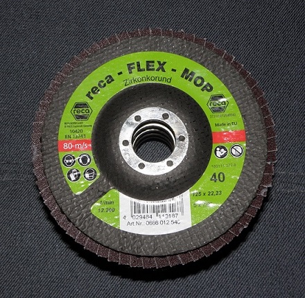 RECA FLEX MOP 125mm 40 TARCZKA LISTKOWA DO SZLIFOW