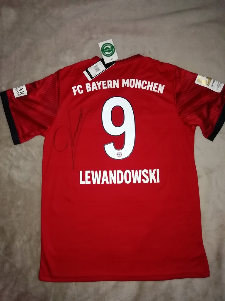 Koszulka Bayern 18 19 Lewandowski Z Autografem 7731662636 Oficjalne Archiwum Allegro