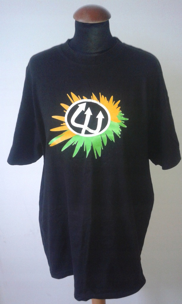 Czarny T-shirt z nadrukiem (Neptunalia), bawełna L