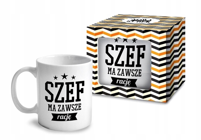 Śmieszny Kubek dla SZEFA Prezent na DZIEŃ CHŁOPAKA
