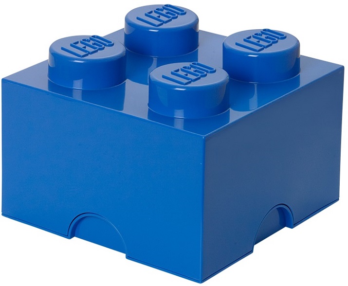 LEGO pojemnik, pudełko na klocki niebieskie