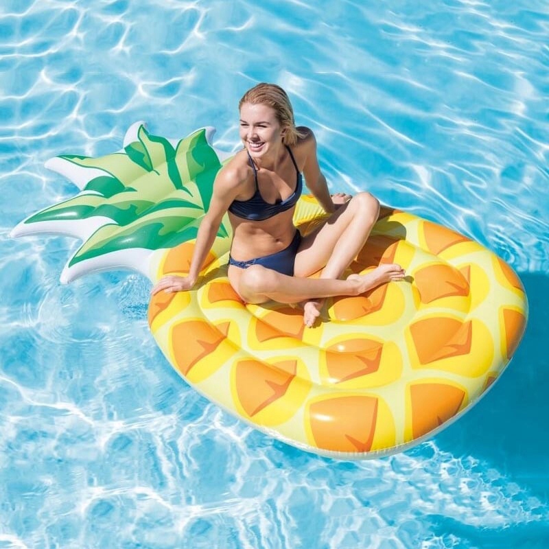 MATERAC PLAŻOWY DMUCHANY ANANAS 216x124 GIGANT