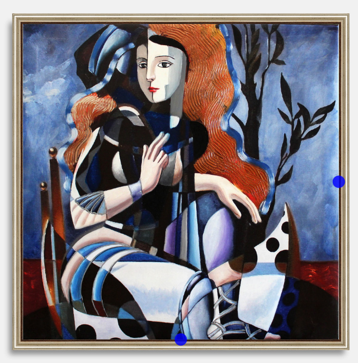 Henryk Borowski obraz olejny 60 x 60