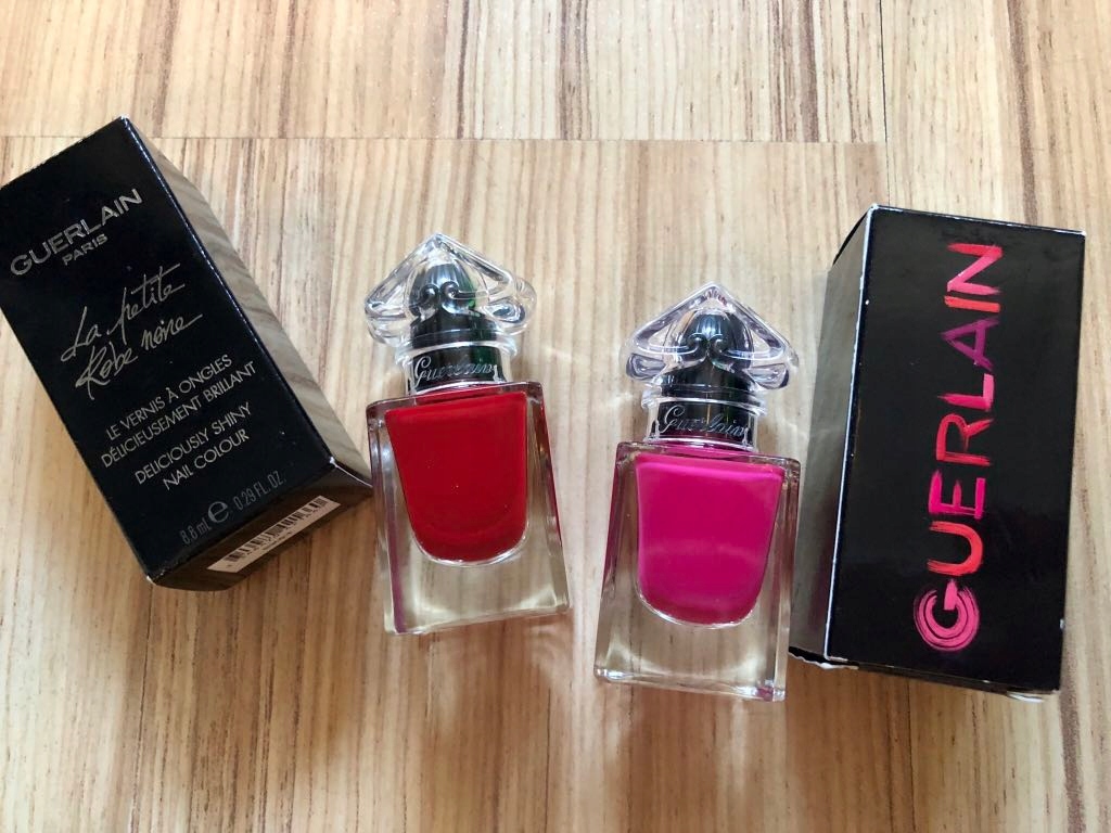 GUERLAIN 2 x lakier, pink tie &amp; red bow tie