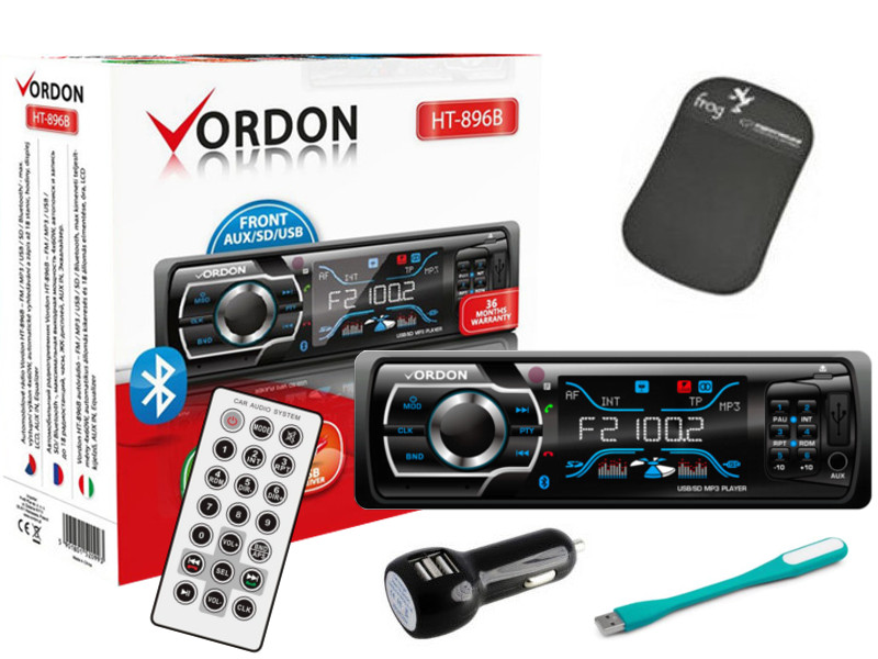 RADIO SAMOCHODOWE VORDON HT-896B BLUETOOTH +ZESTAW
