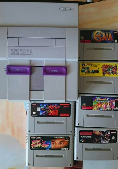 Super Nintendo + 6 gier