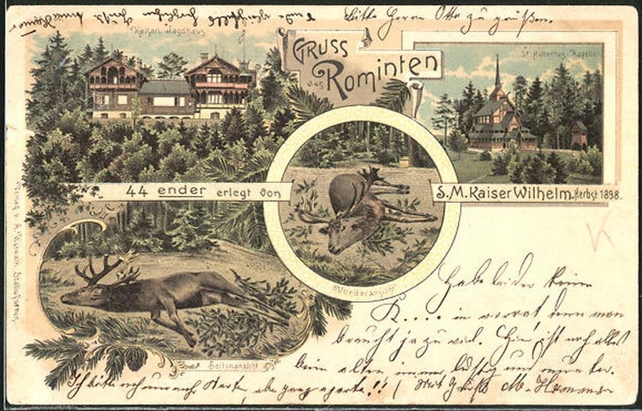 ROMINTY Rominten Jagdschloss kościół 1900