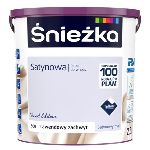 Śnieżka Satynowa 5L 568 Lawendowy Zachwyt farba la