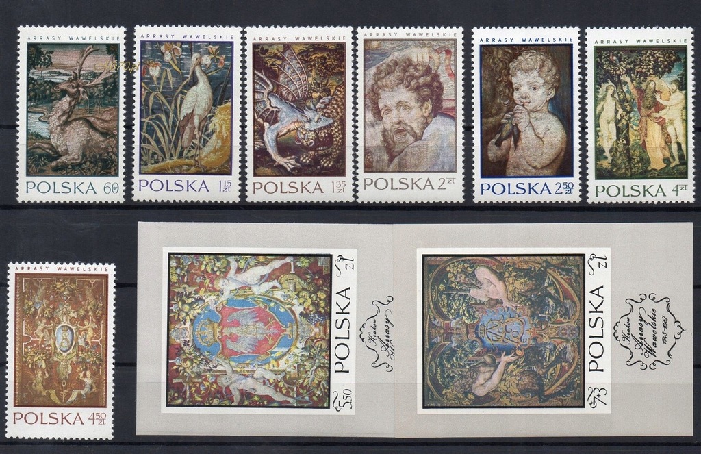 1970 Fi. 1894-1900 + bl. 75-76 ** Arrasy wawelskie