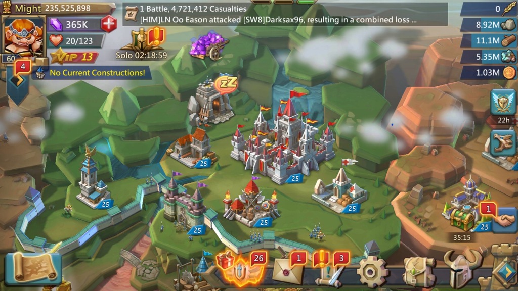 konto lords mobile 245 kk migth