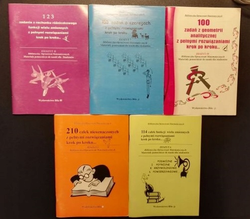 Biblioteczka Opracowań Matematycznych 5 sztuk Bila
