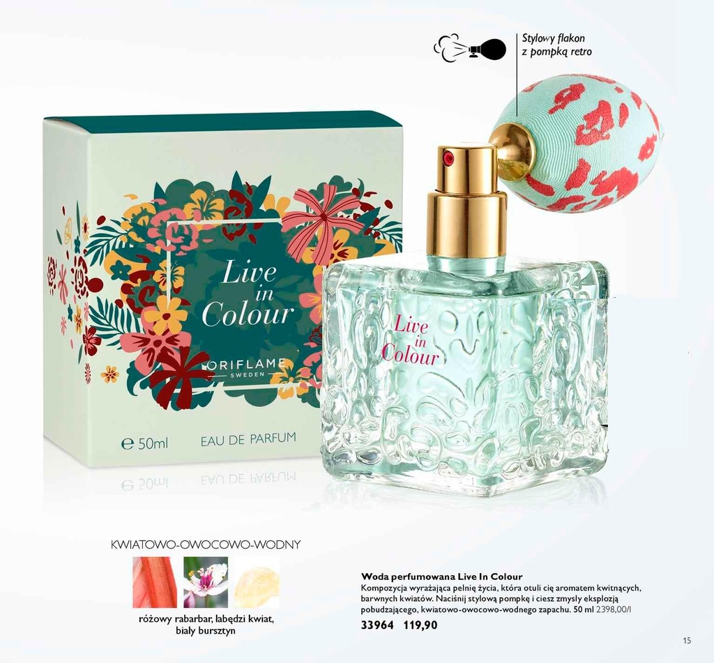 ORIFLAME WODA PERFUMOWANA LIVE IN COLOUR