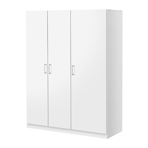 IKEA DOMBAS SZAFA 3 drzwiowa BIAŁA 140x51x181