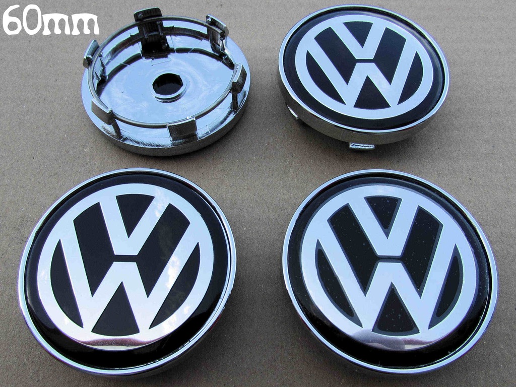 4 KAPSLE DO FELG VW DEKIELKI ZAŚLEPKI 60mm ALUFELG