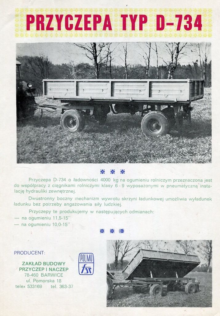 PRZYCZEPA D 734