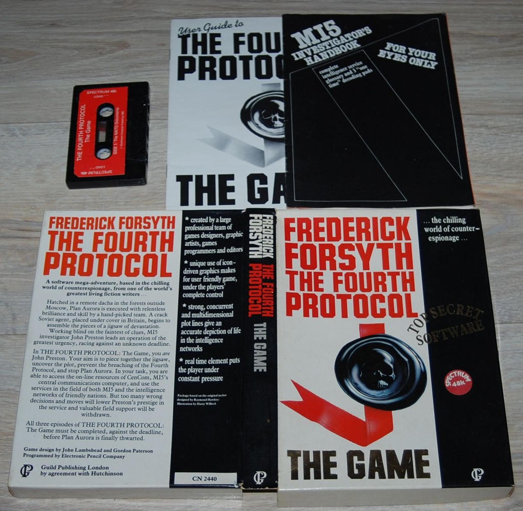 ZX SPECTRUM THE FOURTH PROTOCOL THE GAME BOX