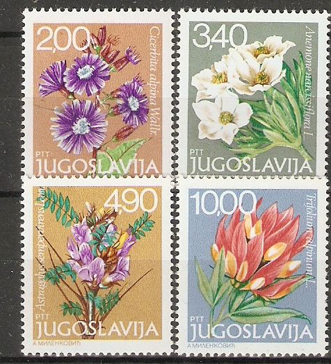 && Jugosławia Mi 1789-92 - kwiaty