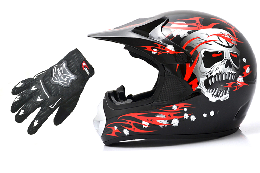 KASK CROSS QUAD ENDURO MONSTER RĘKAWICE GRATIS XL