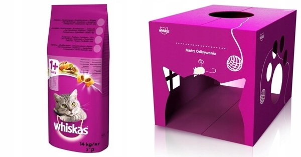 Whiskas Adult Wołowina z marchewką 14kg + domek