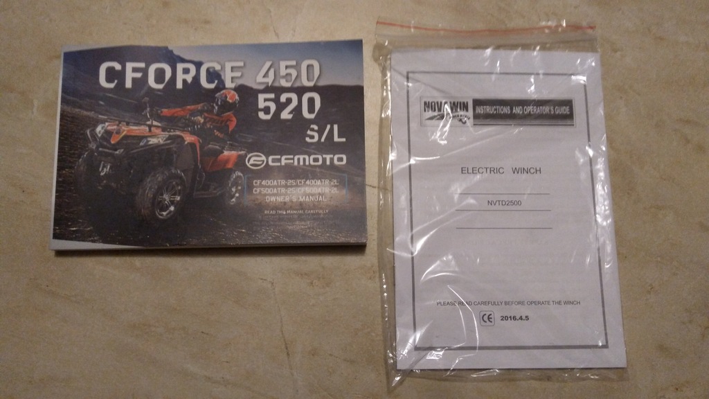 CF MOTO 520 INSTRUKCJA + ETUI NA DOKUMENTY