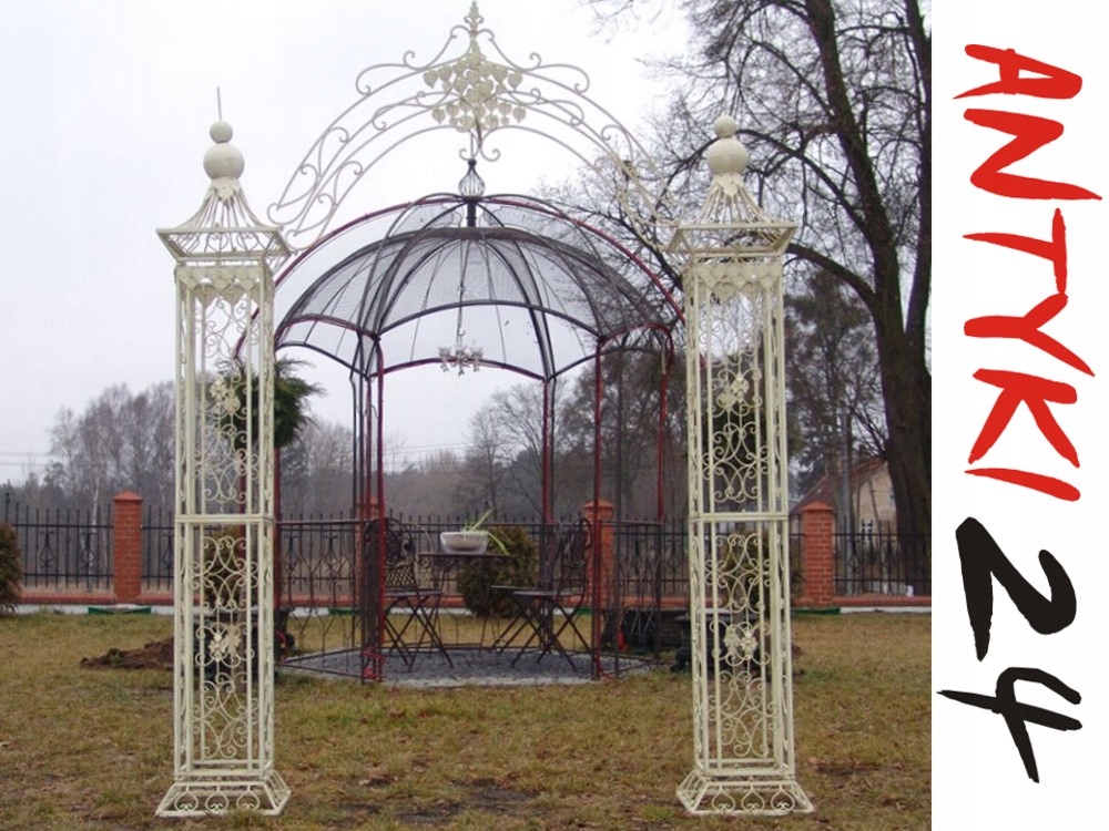 PERGOLA DO OGRODU RETRO FURTKA BRAMA BIAŁA HIT