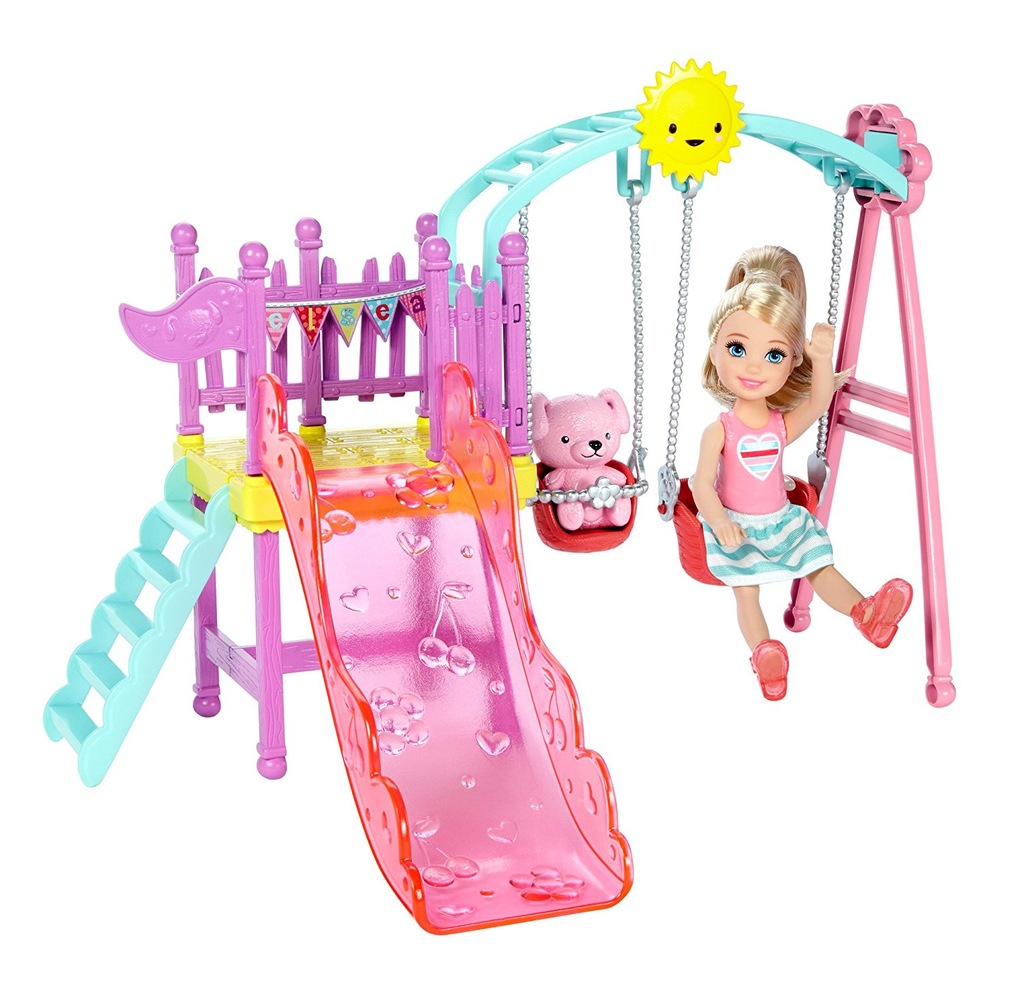 BARBIE Lalka CHELSEA Zestaw PLAC ZABAW Huśtawka