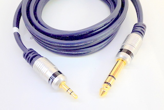 Kabel wt. 3,5 stereo/wtyk 6,3 stereo 1,0 VITALCO