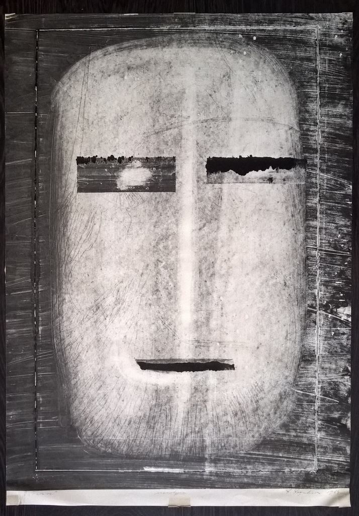 Ryszard Reguliński grafika monotypia Twarz