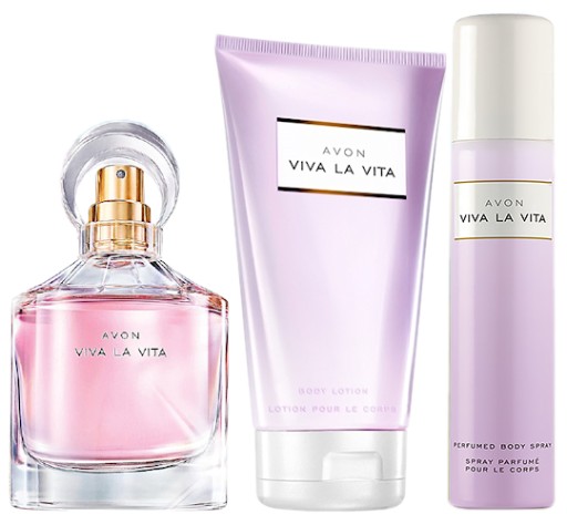 Avon VIVA la VITA zestaw 3x perfumy balsam dezodor
