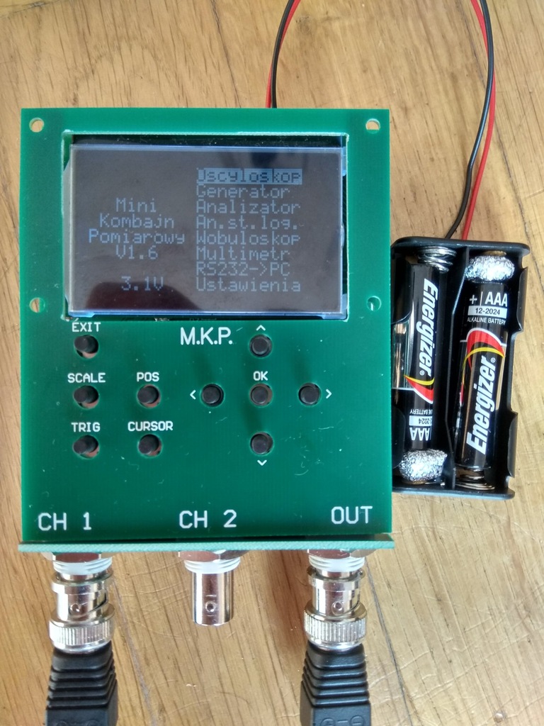 Minikombajn pomiarowy AVT2999 oscyloskop generator