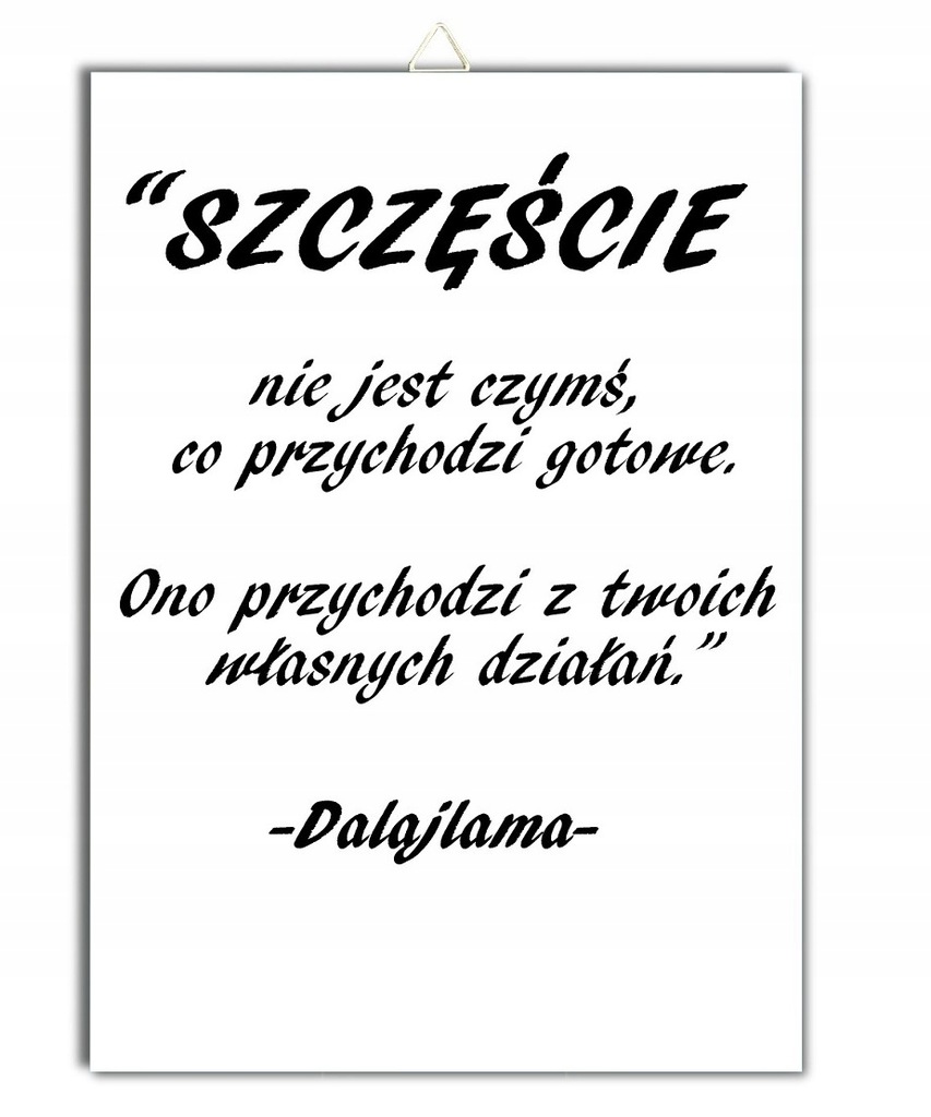 Tabliczka Cytat Napis Motto Szczescie Dalajlama 7617736996 Oficjalne Archiwum Allegro