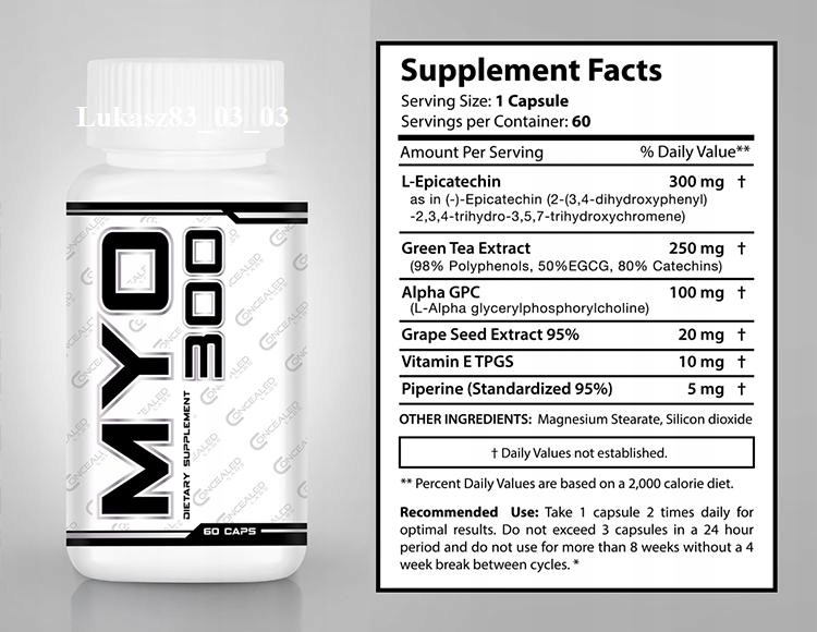 MYO 300 Concealed Labs INHIBITOR MIOSTATYNY 60 kap