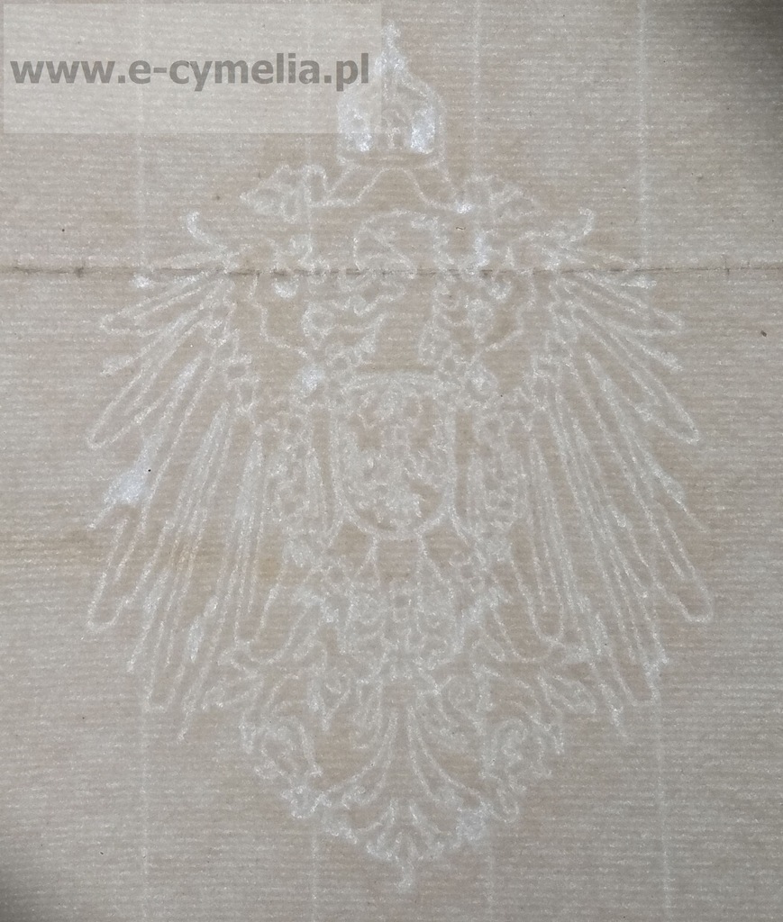 Papier ok 1910 r. Godło Cesarstwa Niemieckiego 273