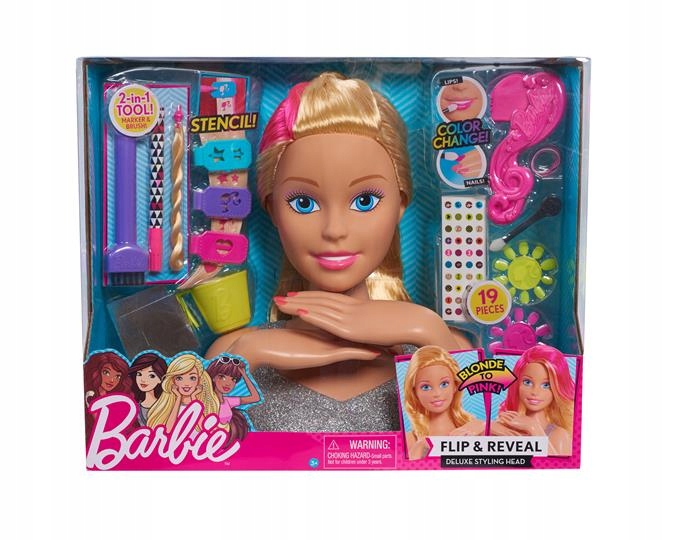 Barbie Deluxe głowa do stylizacji blond