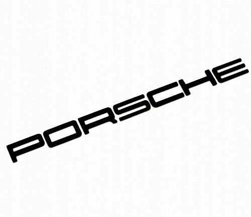 EMBLEMAT LOGO NAPIS PORSCHE CZARNY ZAMIENNIK