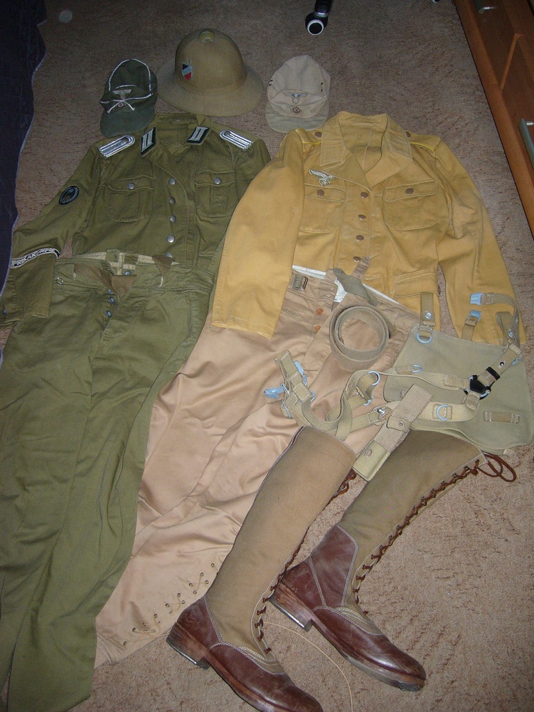 Zestaw mundurów DAK, afrikakorps, afrika korps - 7516278869 - oficjalne  archiwum Allegro