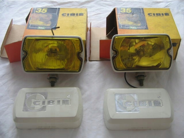 Halogeny CIBIE IODE 35 RETRO zółte 1981rok,lampy