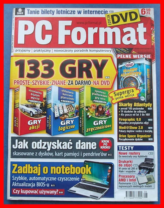 PC FORMAT - 8/2009 - 133 GRY - JAK ODZYSKAĆ DANE