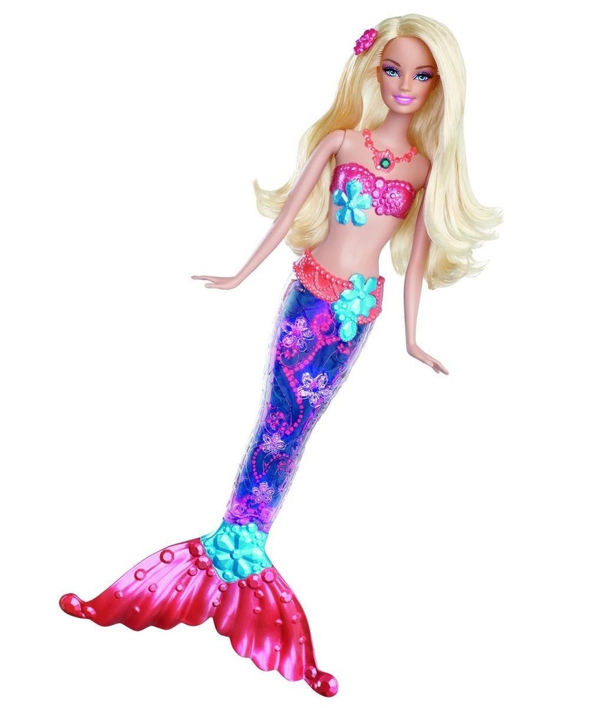 BARBIE SWIECACA SYRENKA MATTEL BLONDYNKA + GRATIS