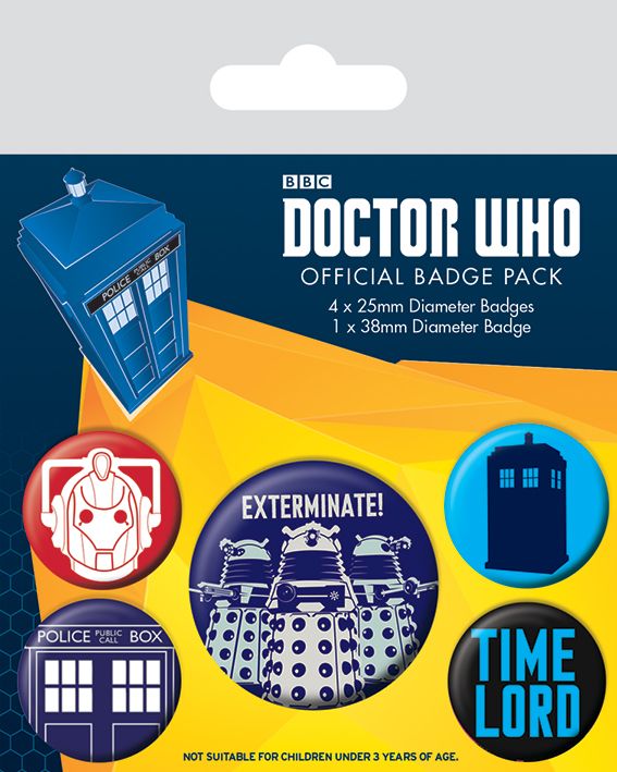 Przypinki pakiet Doctor Who (Exterminate)