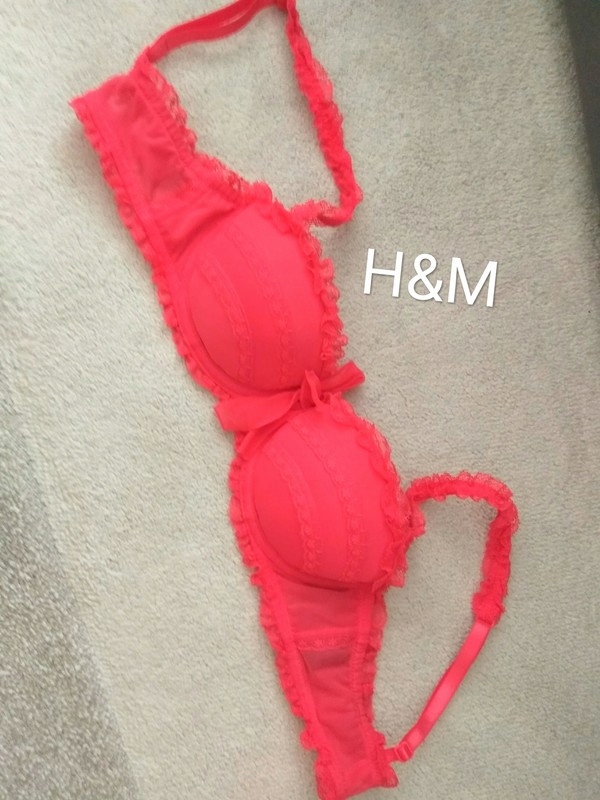 h&m biustonosz pink