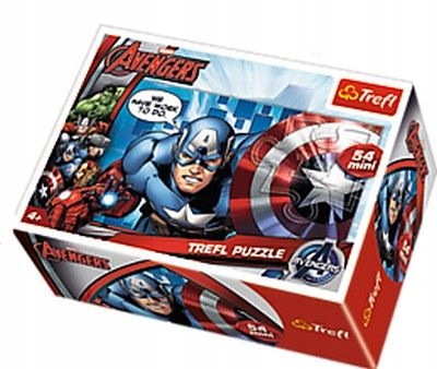 Puzzle 54 mini Kapitan Ameryka Drużyna Avengers 4