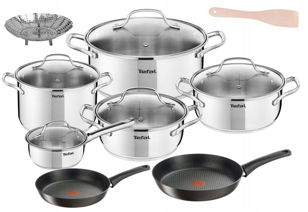 TEFAL GARNKI UNO +PATELNIE 24/28cm INDUKCJA TYTAN