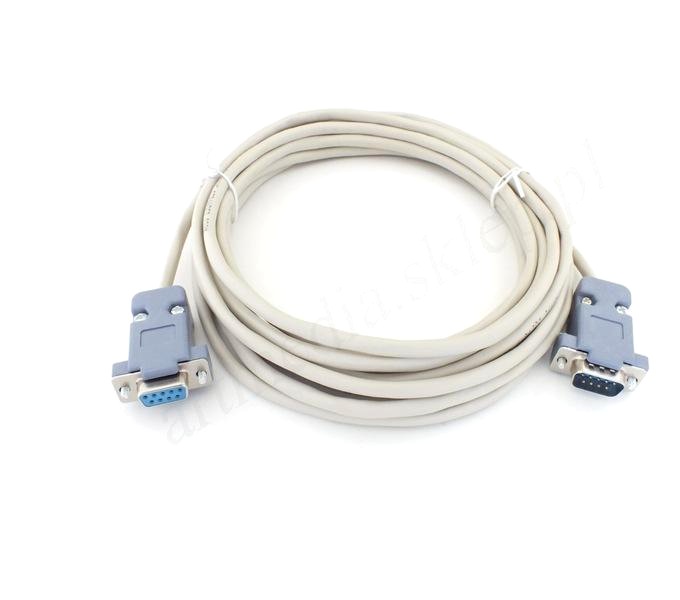kabel NULL-MODEM DB9 RS232 skros. ekran. m-ż 10 m