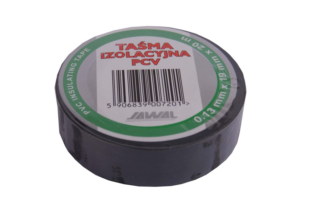 JAWAL TAŚMA IZOLACYJNA CZARNA PCV 20m. szer. 19mm