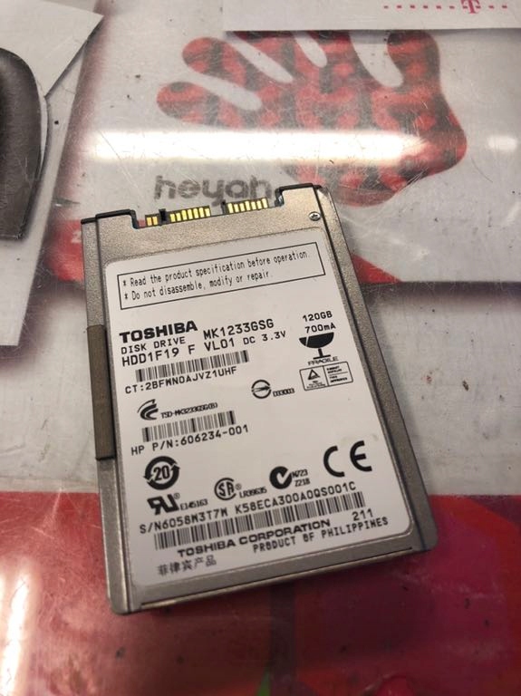 Dysk 1,8" Toshiba 120GB MK1233GSG