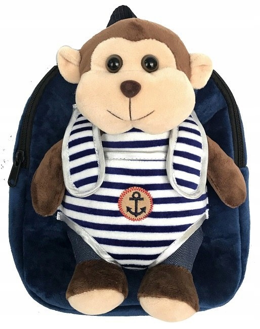 Plecak z odpinaną maskotką - małpka